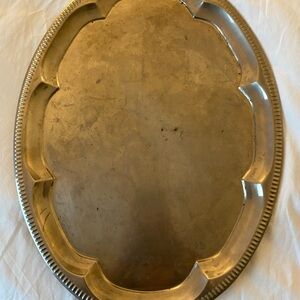 Vintage Silver Plated Oval Tray